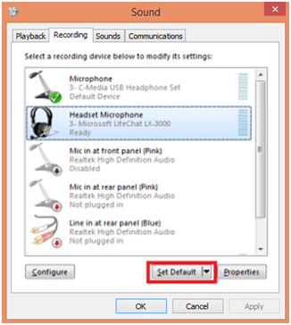 how to fix skype microphone on windows 8