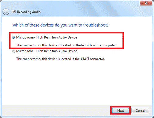 Hardware and Sound option in the control panel