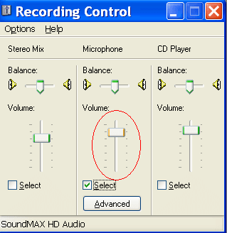 windows xp volume control