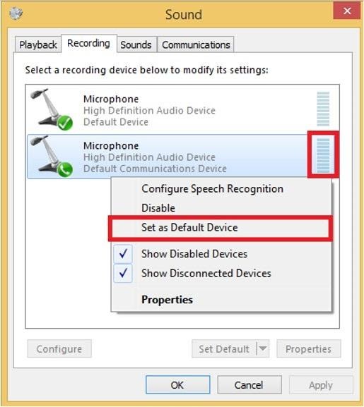 computer not recognizing headphones windows 8