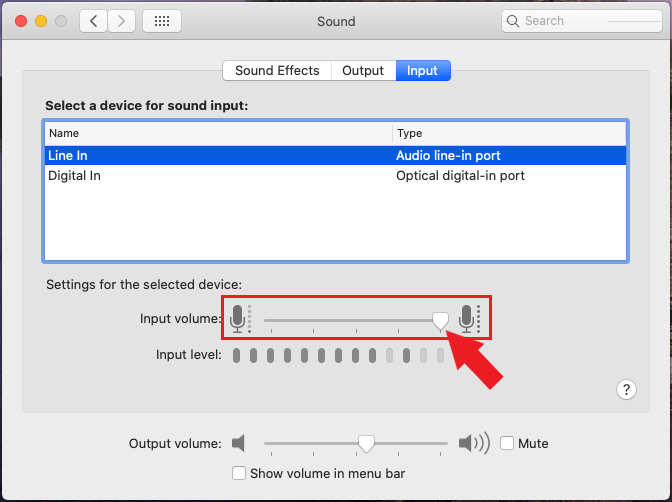 exernal microphone is not showing up on mac sound settings