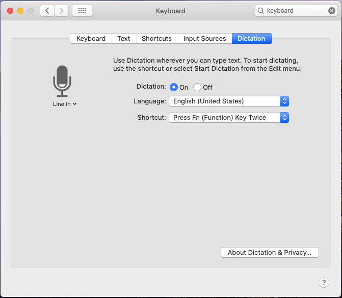 how use mac dictation for mouse click